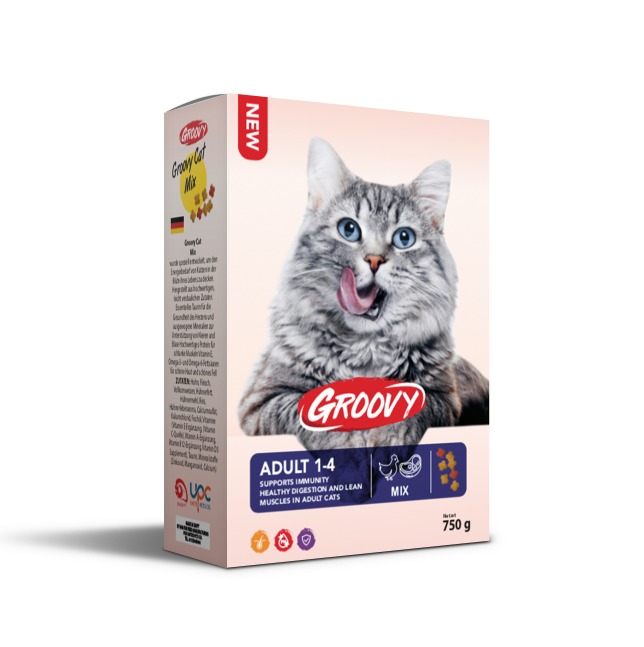 Groovy Mix Adult Cat Dry Food 750 g