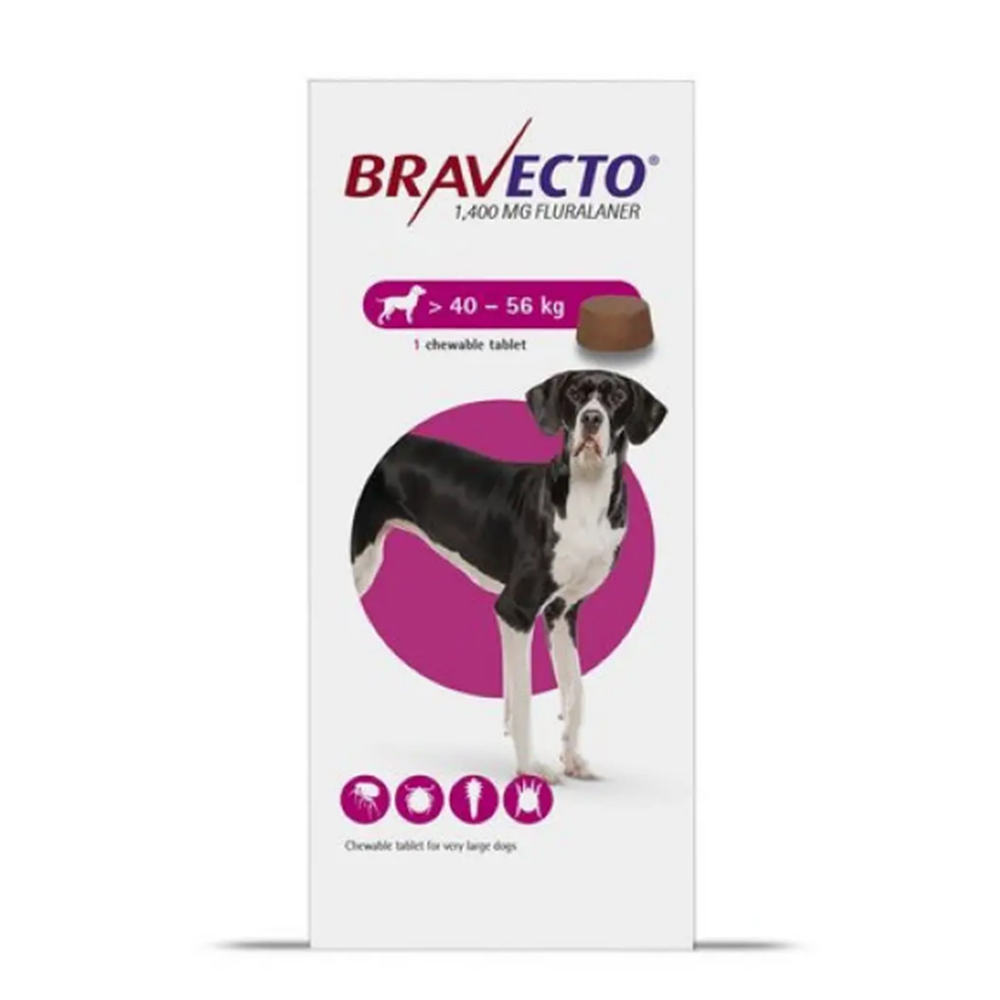 Bravecto Chewable Tablet For  Very Large Dogs 40 - 56 Kg X 1 Tablet