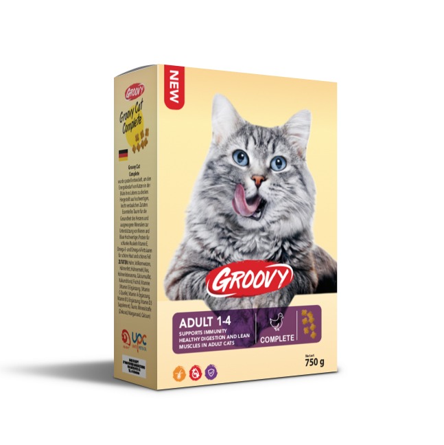 Groovy Complete With Chicken Adult Cat Dry Food 750 g