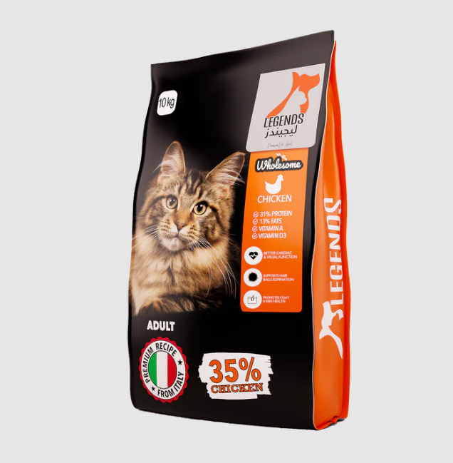 Legends Wholesome Chicken Adult Cats Dry Food 10 Kg + 2 Kg Free