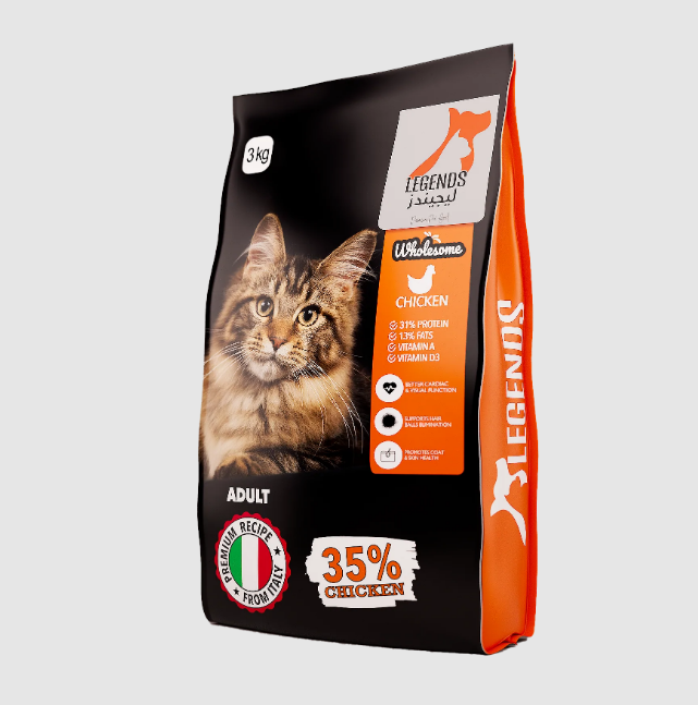 Legends Wholesome Chicken Adult Cats Dry Food 3 Kg + 600 g Free