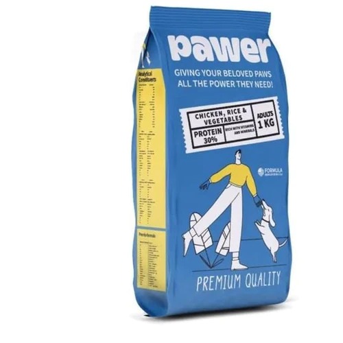 Pawer Adult Dogs Dry Food With Chicken & Rice & Vegetable 1 Kg