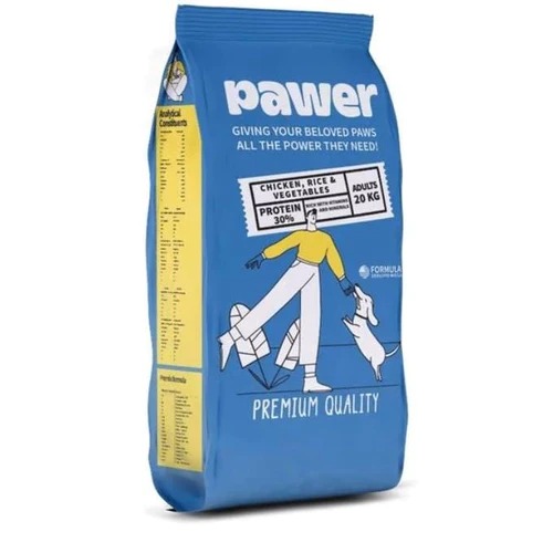Pawer Adult Dogs Dry Food With Chicken & Rice & Vegetable 20 Kg