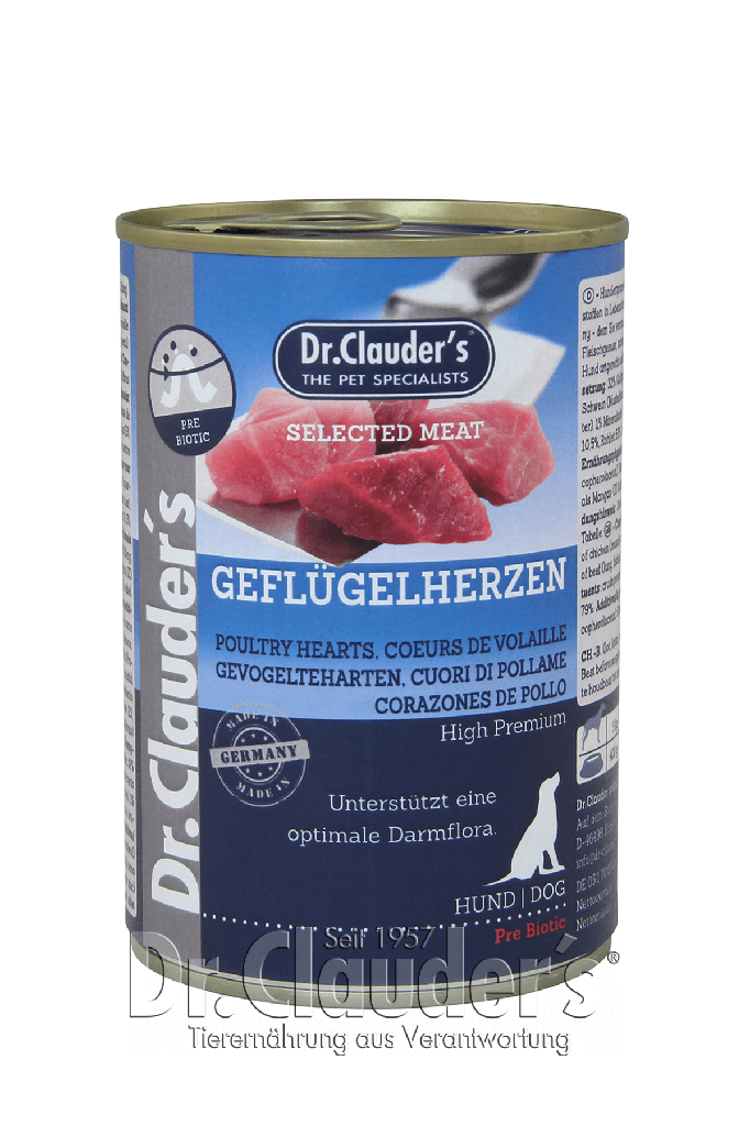 Dr.Clauder’s Selected Meat Poultry Hearts 400 g
