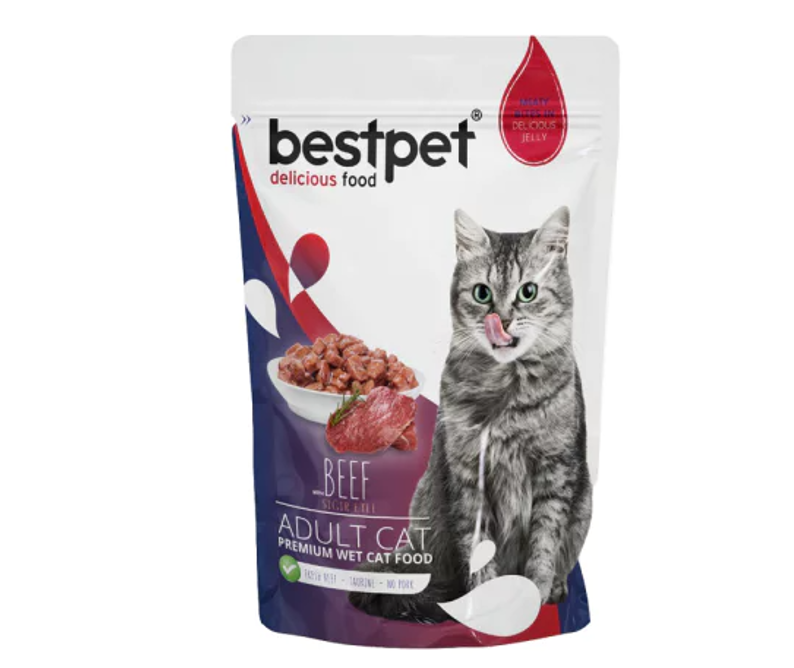 bestpet Meaty Bites in Delicious Jelly Adult Cat Wet Food 85 g