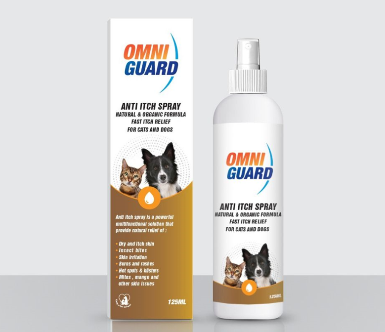 Omni Guard Anti Itch Spray For Dogs and Cats 125 ml
