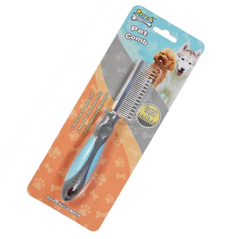 Soleil Pet Comb Long & Short Stainless Steel Comb Teeth