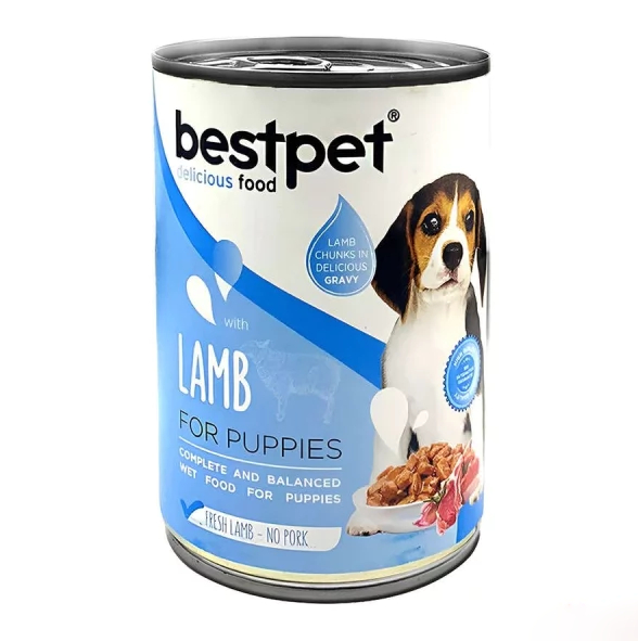 bestpet Puppies With Lamb Wet Food Cans 400 g