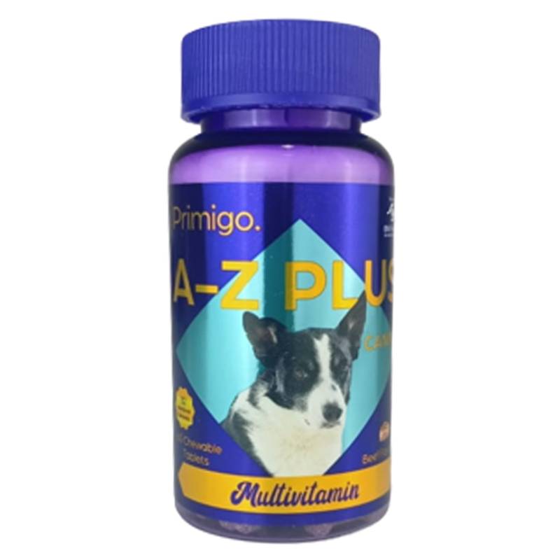 Primigo A–Z Plus Canine Multivitamin With Beef Flavor 60 Tablets For Dogs 