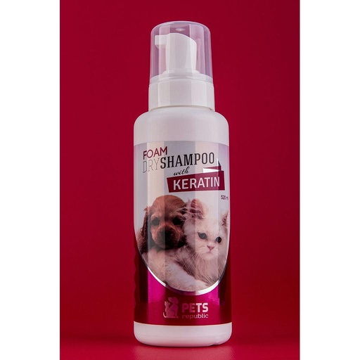 [1221] Pets Republic Foam Dry Shampoo with Keratin 520 ml