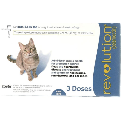 [0124] Revolution for Cats (Single dose)