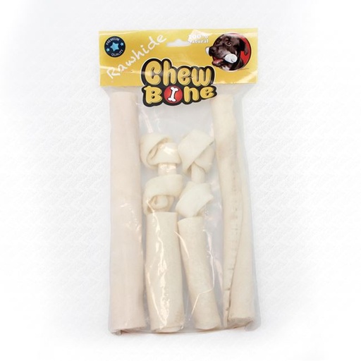 [4298] Chew Bone Rawhide Mixed 6 Pieces