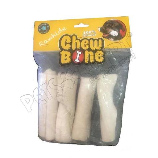 [4295] Chew Bone Roller Rawhide 12Cm 4 Pieces 