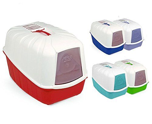 [0654]  Komoda Cat Litter Box with Roof and Flap + Filter 54X39X40 CM Different Colours 
