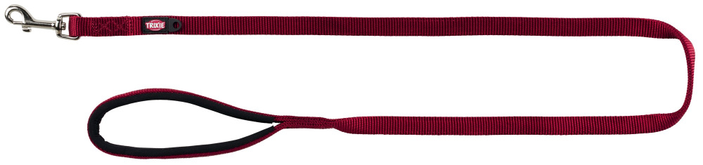 Trixie Nylon Leash with  padded hand(100/2.5cm)-Red