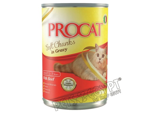 [3687] PROCAT Chunks in Gravy With Beef 415g