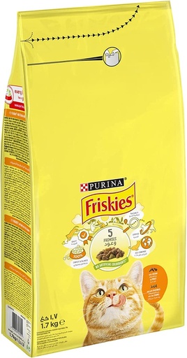 [3051] Purina Friskies With Chicken & Vegetable Cat Dry Food 1.7 kg 