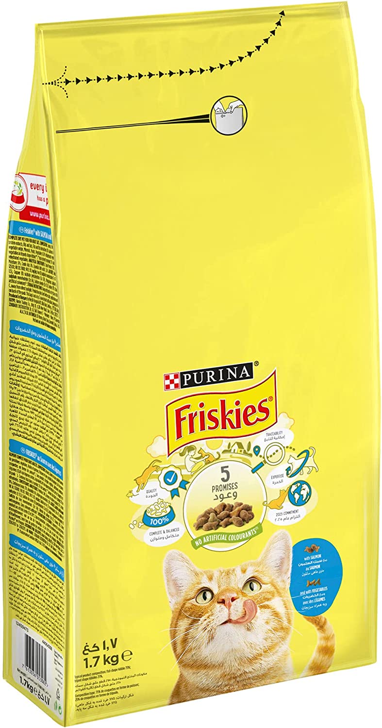 Purina Friskies With Salmon Vegetable Cat Dry Food 1.7 kg