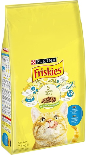 [3228] Purina Friskies With Salmon & Vegetable Cat Dry Food 7.5 kg