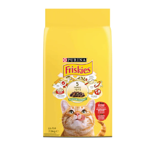 [4171] Purina Friskies With Meat & Chicken & Vegetable Cat Dry Food 7.5 kg