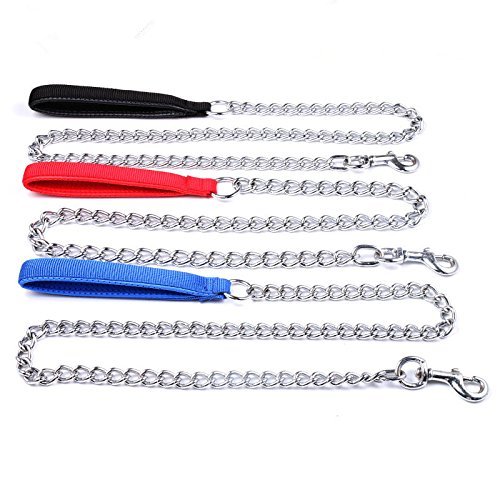 Metal Chain Leash with Padded  Handle 5 mm(125cm)
