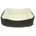 Dog moda Bed 70 x 50 cm (Grey/Fur)