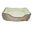 Dog moda Bed 80 x 60 cm ( Beige Leather/Fur)