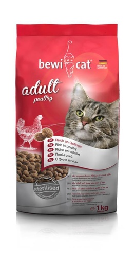 [1508] Bewi Cat food Adult Poultry 1 kg