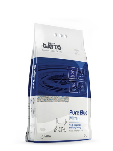 [1044] Signor Gatto Pure Blue Micro Clumping Cat Litter 5 L