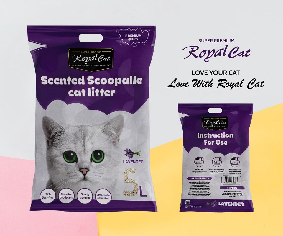 Royal Cat Scented Scoopalle Clumping Cat litter 5 Litre