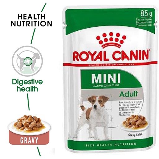 [8256] Royal Canin Mini Adult Pouch Gravy 85g