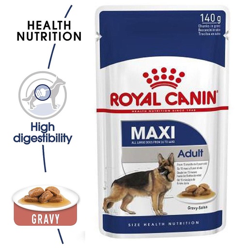[8492] Royal Canin Maxi Adult Pouch Gravy 140g