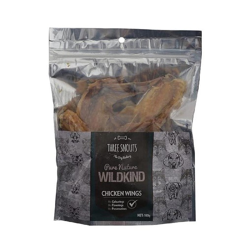 [9164] Three Snouts-Pure Nature WILDKIND Chicken Wings 100g