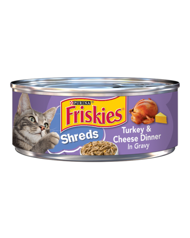 Purina Friskies Shreds Turkey Cheese Dinner in Gravy Adult Cat