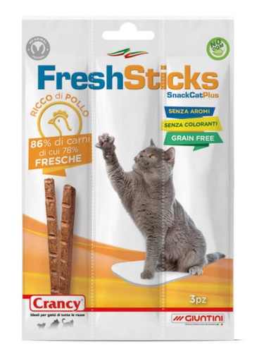 [8518] Crancy Fresh Sticks for Cats - Rich in Chicken 15 g