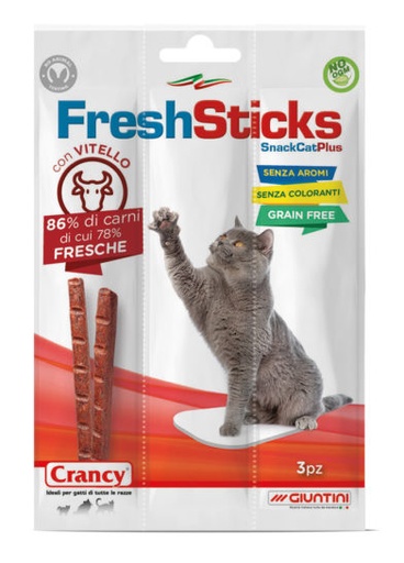 [8549] Crancy Fresh Sticks for Cats - Rich in Veal 15 g