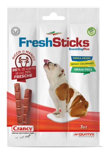[8556] Crancy Fresh Sticks for Dogs - Rich in Beef 30 g