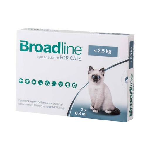 Broadline Spot-On Solution for Small Cats ( up to 2.5Kg ) X 1 Dose 
