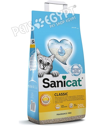 [5920] Sanicat Classic Fragrance Free Cat Litter 20L
