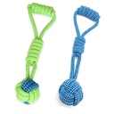 MF Knotted Ball with Hand Rope Dog Toy 27cm Multi-Color