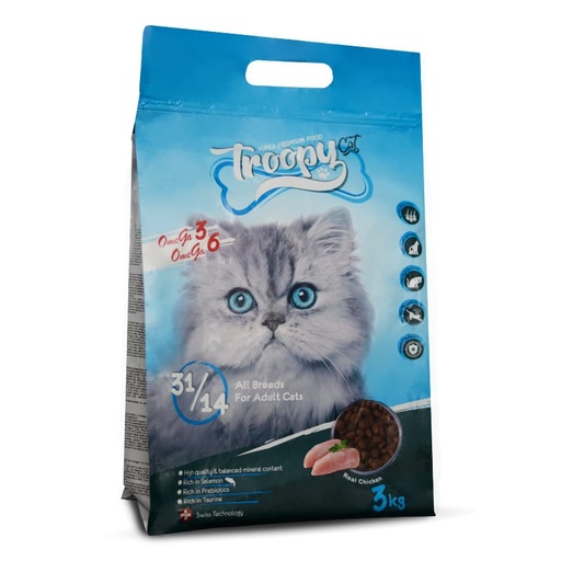 [1032] Troopy Dry Food For Adult Cats - All Breeds 3Kg