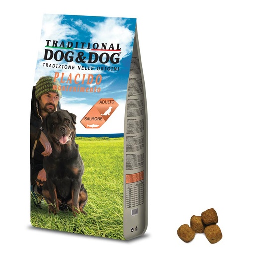 [5174] Traditional Dog & Dog Placido mantenimento Adult Dog Food With Salmon 10Kg
