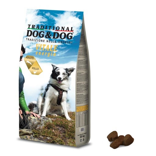 [4238] Traditional Dog & Dog Vitale Energia Adult Dog Food With Chicken 20Kg