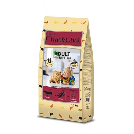 [6973] Expert Chat & Chat Adult Cat Food ًWith Beef & Peas 15 kg