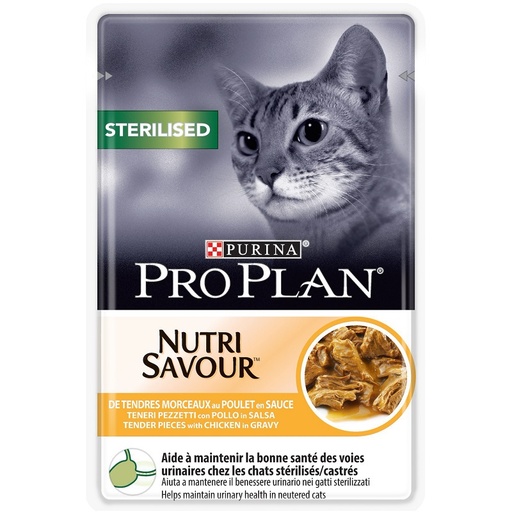 [8265] Purina Pro Plan Sterilised Nutri Savour with Chicken in Gravy Wet Cat Food Pouch 85 g