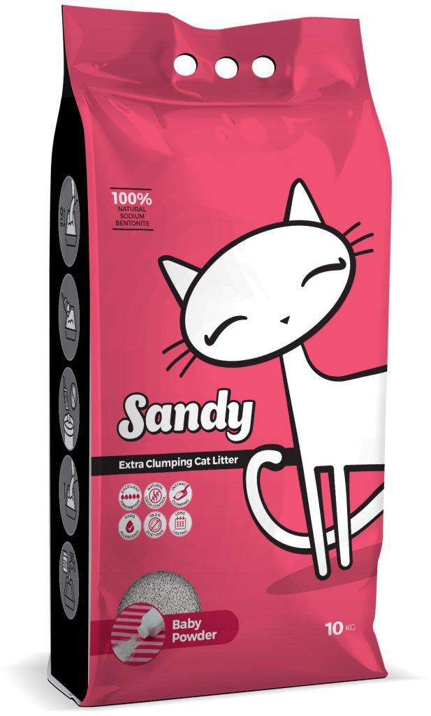 Sandy Extra Clumping Cat Litter - Scented 10 Kg