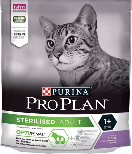 [4673] Purina Pro Plan Sterilised Adult Cat Opti Renal Rich in Turkey 400 g