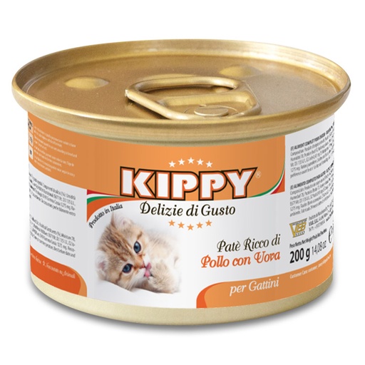 [3398] Kippy Patè Wet Food For Kitten Rich in Chicken With Eggs 200 g