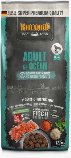 [6325] Belcando Adult Grain Free Ocean (M-XL ) Holistic Dog Dry Food 12.5 kg