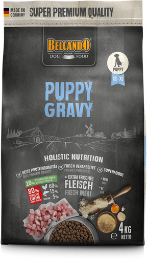 [7018] Belcando Puppy Gravy ( XS-XL ) Holistic Dog Dry Food 4 Kg